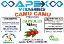 ORGANIC RAW CAMU CAMU CAPSULES - VITAMIN C - Prices From: