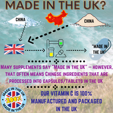 GUIDE TO WHERE VITAMIN C IS MADE - OURS IS MANUFACTURED IN THE UK